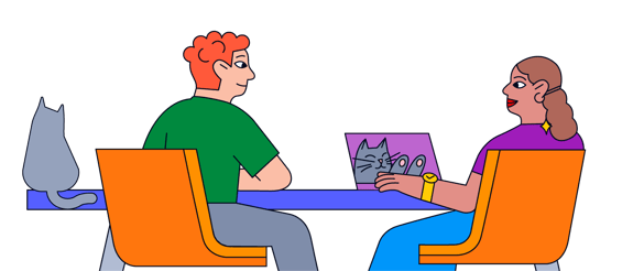 People at desk with cat@2x